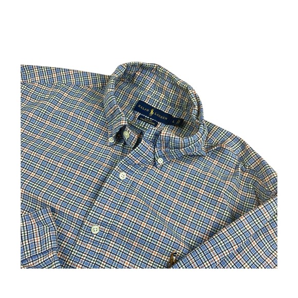 Ralph Lauren Plaid Button Down Shirt Long Sleeve Dress Casual Menswear - Picture 1 of 9